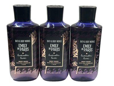3 BATH & BODY WORKS EMILY IN PARIS LAVENDER LUXE BODY WASH SHOWER