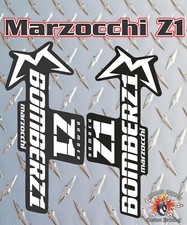 Adesivo Forcella Stile Marzocchi Z1 2018 Stile Decalcomania Grafica Enduro, DH, Bianco 