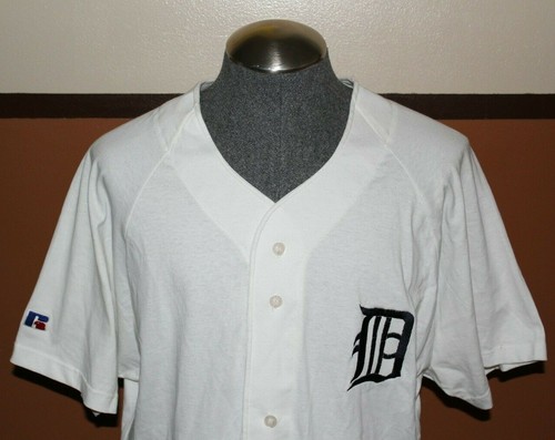 Maglietta vintage nuova senza etichette rara Russell Athletic Detroit Tigers MLB USA (taglia XL) - Foto 2 di 7