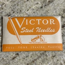 NOS Vintage RCA Victor 100 Steel Needles Per Packet / Unopened Package FULL TONE