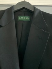 Lauren Ralph super 120  s Tuxedo Mens 43R Black 2 Button 100 wool Pants 40x27