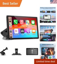 CarPlay Screen for Car, 9'' Wireless CarPlay  Android Auto - Smart Portable ...
