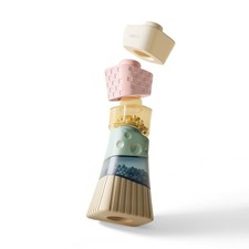 Stacking Toys for Toddlers 1-3 9 Stacking Blocks with 2 Rattles Teethers, ...