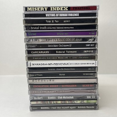 Mixed Lot Of Heavy Metal/Grindcore/Death Metal CDs Brutal Truth Misery Index 