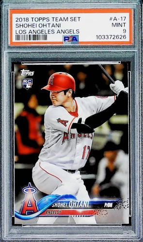 2018 Topps Los Angeles Angels Team Set Card A-17 Shohei Ohtani RC Rookie PSA 9