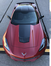 Carbon Flash Hood Stinger Stripe For 2014-2019 Corvette Stingray Precut Decal 3m Carbon Flash Hood Stinger Stripe For 2014-2019 Corvette Stingray Precut Decal 3m