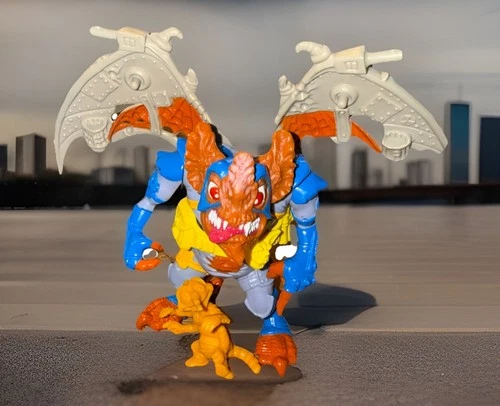 Vintage TMNT Wingnut and Screwloose 1990 Action Figure Near Complete Playmates