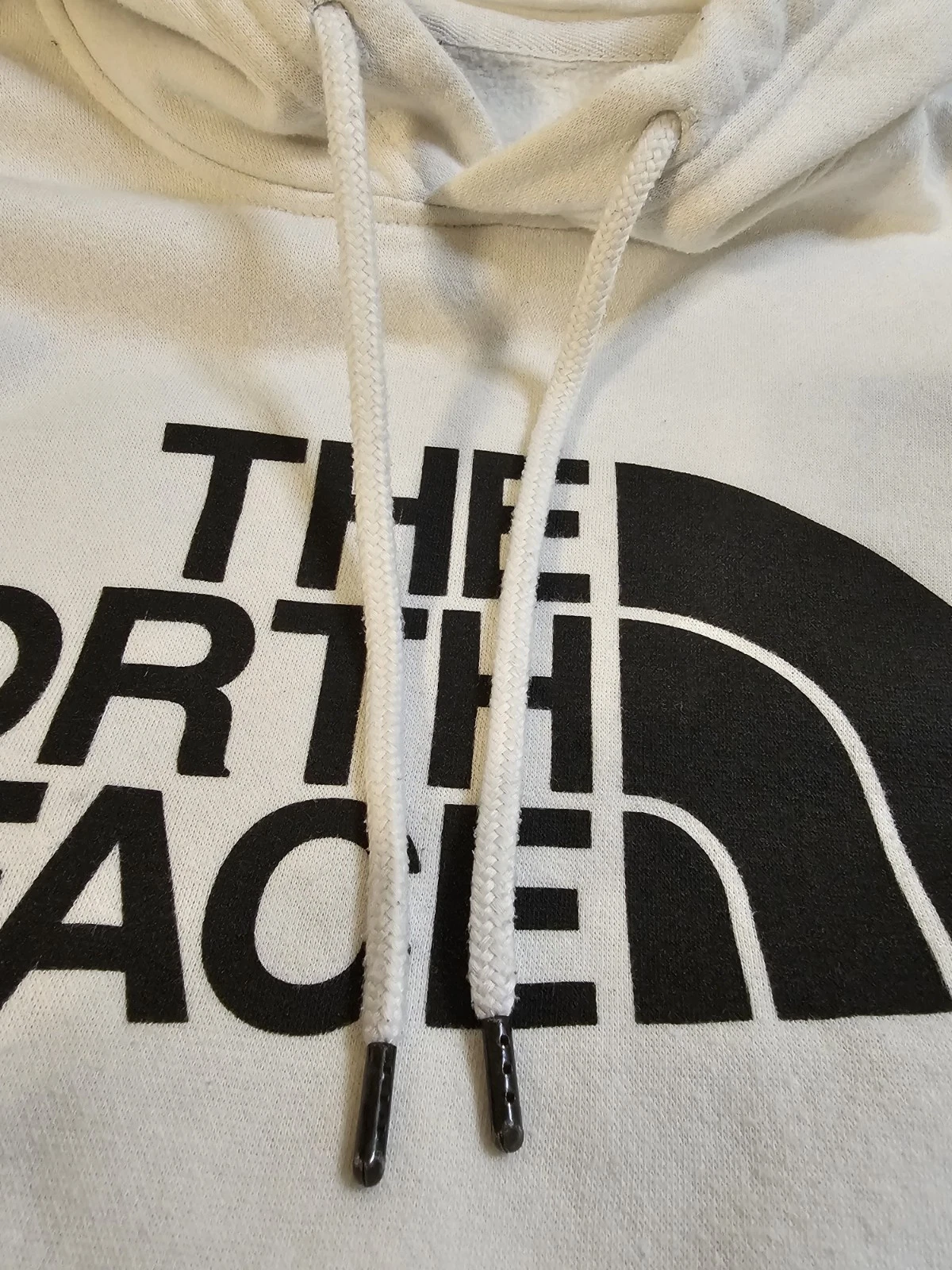 OFF WHITE Felpa con cappuccio pullover The North Face uomo piccolo panna bianco sporco