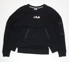 Womens UK 8 Regular FILA Black Pullover Sweatshirt