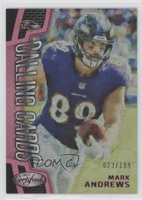 2023 Certified Calling Cards Mirror Pink 23/199 Mark Andrews #CALL-17 1u6