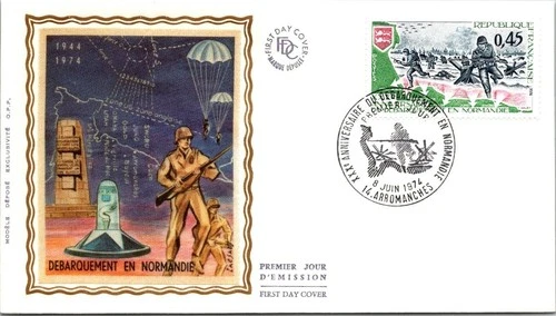 France FDC 1974 30th Anniversary D-Day Landings In Normandy - J28038