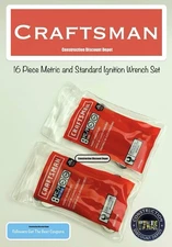 New CRAFTSMAN 16 pc Mini Miniature Ignition SAE & METRIC Midget Wrench Set