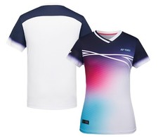  On Sale YONEX 24S/S Women's Badminton T-Shirts Sports Top Tee Navy 241TS002F