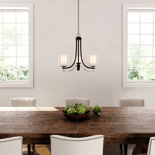 Minka Lavery 4103 Parsons Studio 3 Light 18"W Vantage Chandelier - Smoked Iron - Picture 3 of 3