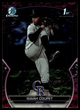 2023 Bowman DRAFT CHROME ISAIAH COUPET FUSCHIA LUNAR REFRACTOR 35/199 BDC-37