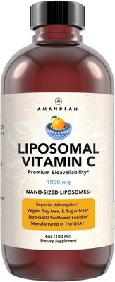 AMANDEAN Liposomal Vitamin C 1000mg. Liquid VIT C Supplement. Immune Support, Sk