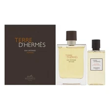 Hermes Terre D'Hermes Intense Vetiver SET:  EDP 3.4 Oz + GEL 2.7 Oz New In Box