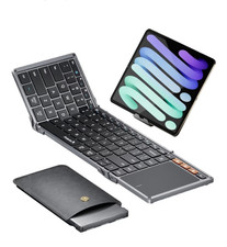ProtoArc Foldable Keyboard with Touchpad, XK01 TP Folding Portable Keyboard,...