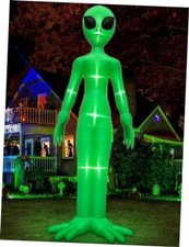 14 Ft Giant Halloween Inflatable Alien Decoration with Built-in LEDs