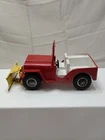 VTG Pressed Steel Red Tonka   Jeep w/ Yellow Snow Plow