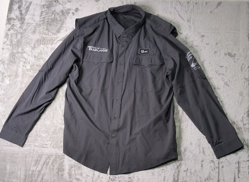 Pelagic 50 UPF  Shirt Mens XXL Long Sleeve Gray - Goose Hummock, Cape Cod MA