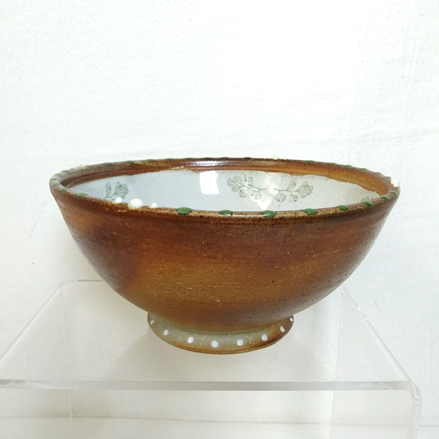 Handmade Studio Dish 6" Asian Bowl Signed Susan Wills Ceramic Pottery
