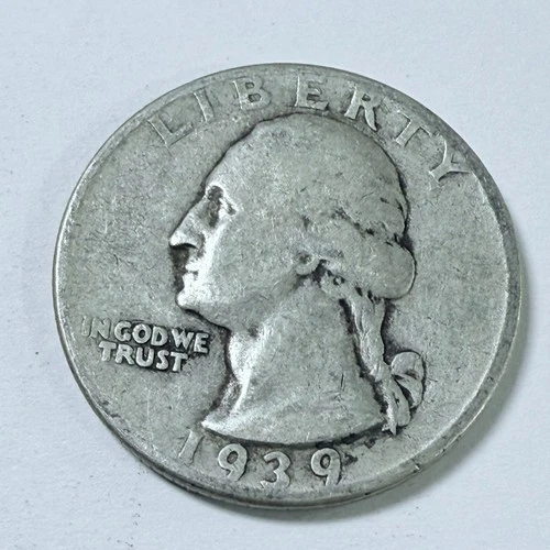 1939 Washington Quarter 90% Silver ~ GOOD DETAILS #4648