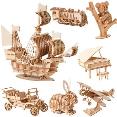 Holz 3D Puzzle Modell Insekten Tier Holzmodell DIY Spielzeug Geschenk