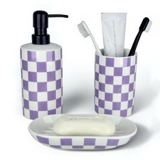Bathroom Toothbrush Holder Set, Ceramic Soap Dispenser and Tooth Brush Holder...