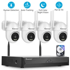 WIFI Wireless Home Security Camera System Audio 10CH NVR 5MP CCTV Kit 1TB HDD