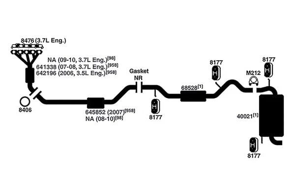 For Hummer H3 2006-2010 AP Exhaust 68528 Aluminized Steel Exhaust Pipe Connector — 第 2/2 张图片