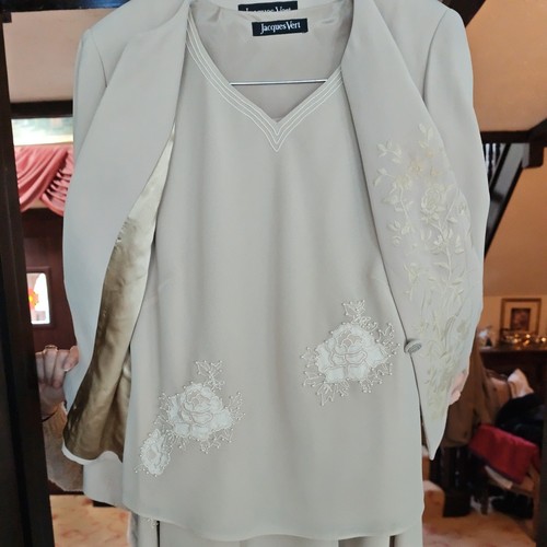 Jacques Vert 3 piece Skirt Top Jacket Set Size 14 - Picture 5 of 7