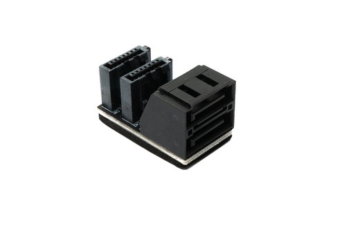 NFHK Adattatore SATA 7 Pin Femmina A Maschio 360°: Angolato Per SSD/HDD Desktop, Cavo Piegato - 2