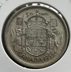 Canadian 1955 Silver 50 Cents Half Dollar Coin