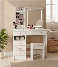 Homy Casa Mona 37" Vanity Set with LED Mirror