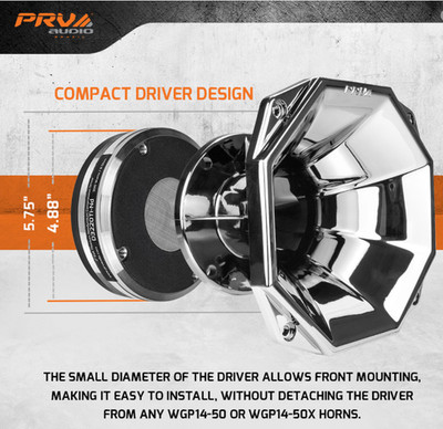 PRV Audio D3220Ti-Nd Pro Compression Driver Horn Titanium Neodymium 300 Watts 1X