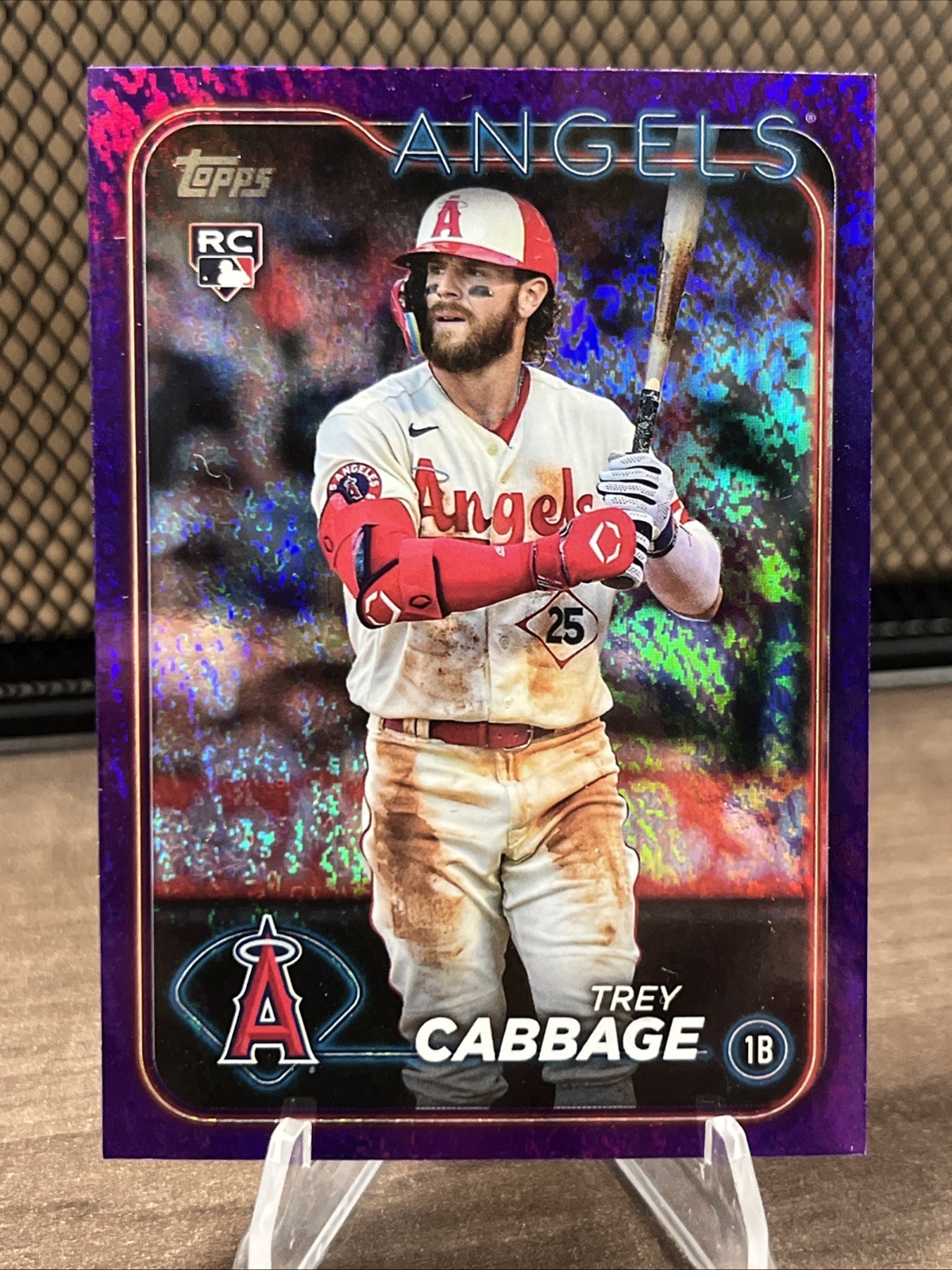 Trey Cabbage 2024 Topps Series 1 Baseball Purple Foil /799 #321