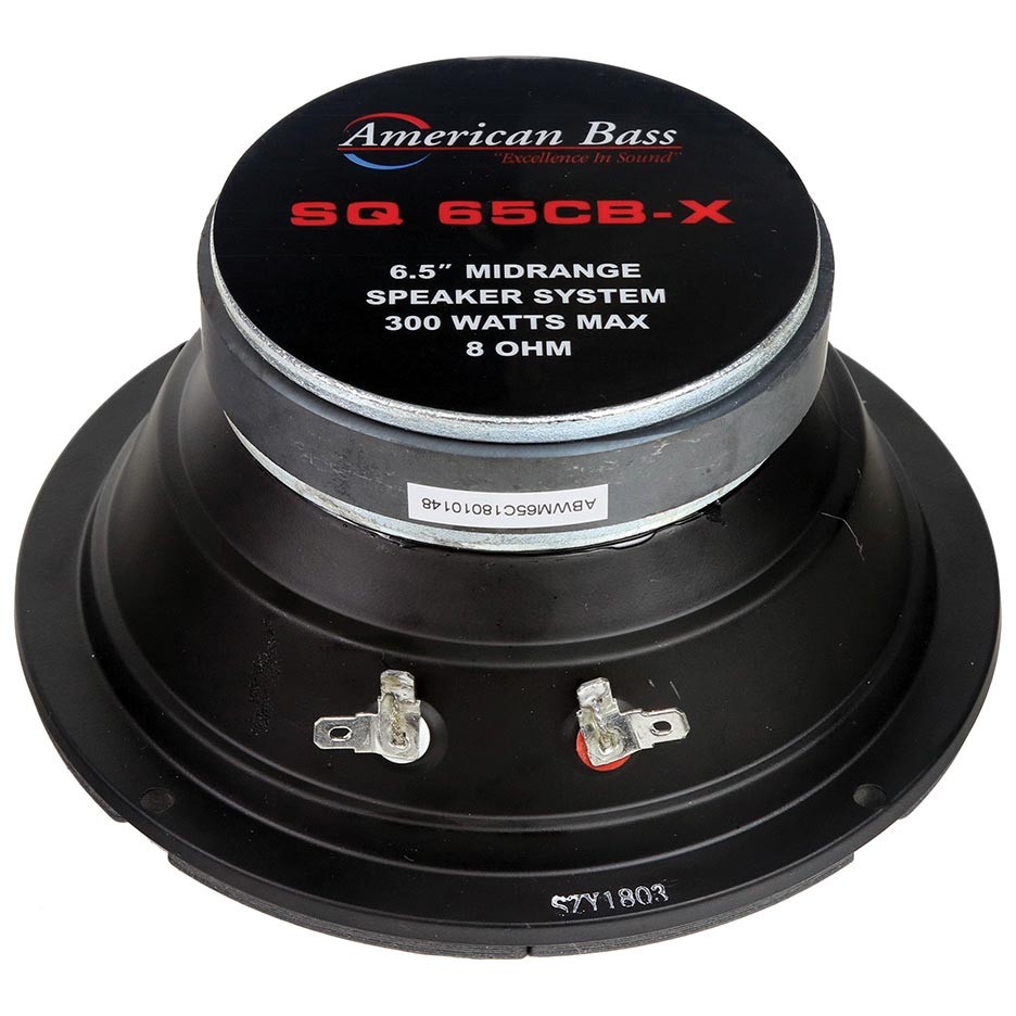 (2) AMERICAN BASS SQ 65CBX 6.5" PRO CAR AUDIO MID RANGE SPEAKERS 8-OHM (1 PAIR)