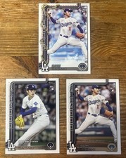 Roki Sasaki Rookie Card Lot of 3 Topps Update Holiday Series 2 L.A. Dodgers