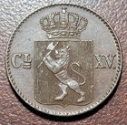 NORWAY 1867 1/2 Skilling KM# 329 AU nr UNC 19th Century Norwegian Coin — photo 1