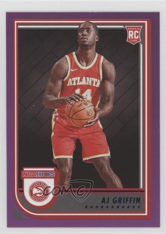 2022-23 Panini NBA Hoops Rookies Purple AJ Griffin #246 07rd