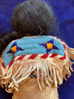 Pair of handmade Sioux dolls with beading in EUC from 1970s, ? human hair — photo 9