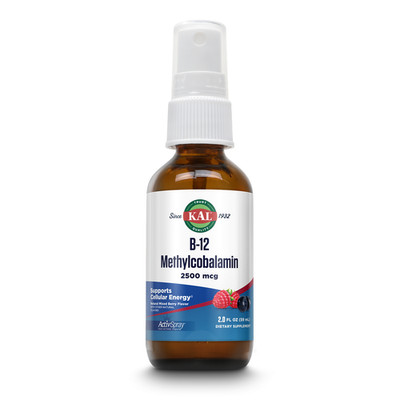 KAL B-12 Methylcobalamin ActivSpray 2500 mcg | 2 oz, 80 Serv