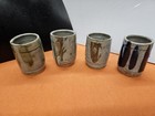 4 Vintage Mid-20th Century Handmade John Fassbinder Ceramic Cups — photo 1
