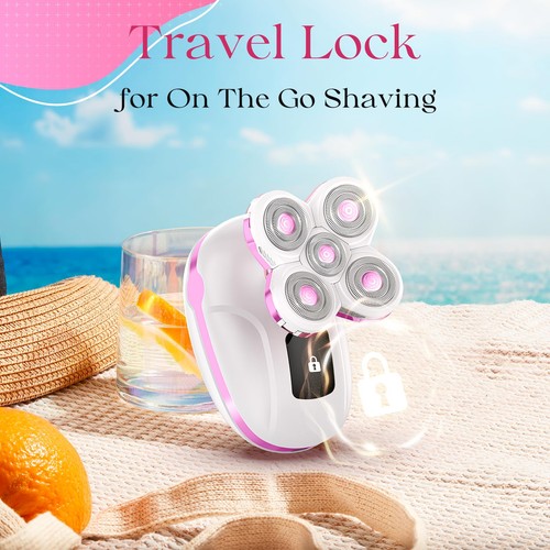 Electric Razors for Women, Rechargeable Rotary Painless Shaver for Legs Bikin... - Picture 7 of 7