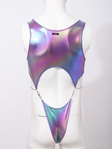 Vêtements de nuit homme sexy justaucorps bar combinaison brillant body lingerie maillot de bain rave - Photo 10/47