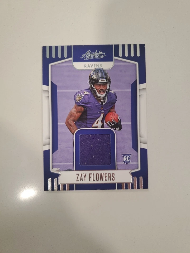 Zay Flowers 2023 Panini Absolute - Jersey Swatch - Image 4 of 4