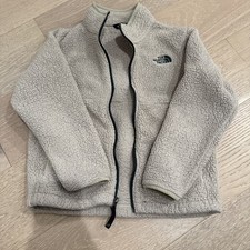 Youth Small North Face Sherpa Jacket Tan And Green