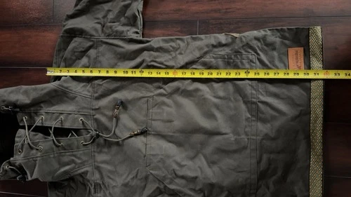 Boreal Mountain Anoraks Men’s Green Hooded Lace-Up Cotton Canvas Anorak M image 5