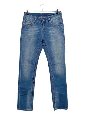 Blue Monkey Damen Jeans Slim Fit Blau W32 L32 Nieten Stretch